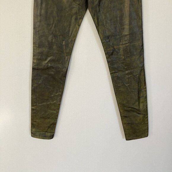 J Brand Jeans Womens 25 Super Skinny Coated Black Tar Dark Bronze Metallic‎ NEW - Picture 11 of 14